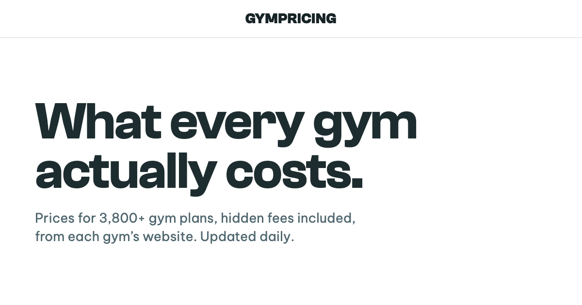 GymPricing